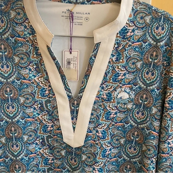 Peter Millar Paisley UPF50 Tunic Top Size Medium - Picture 7 of 8